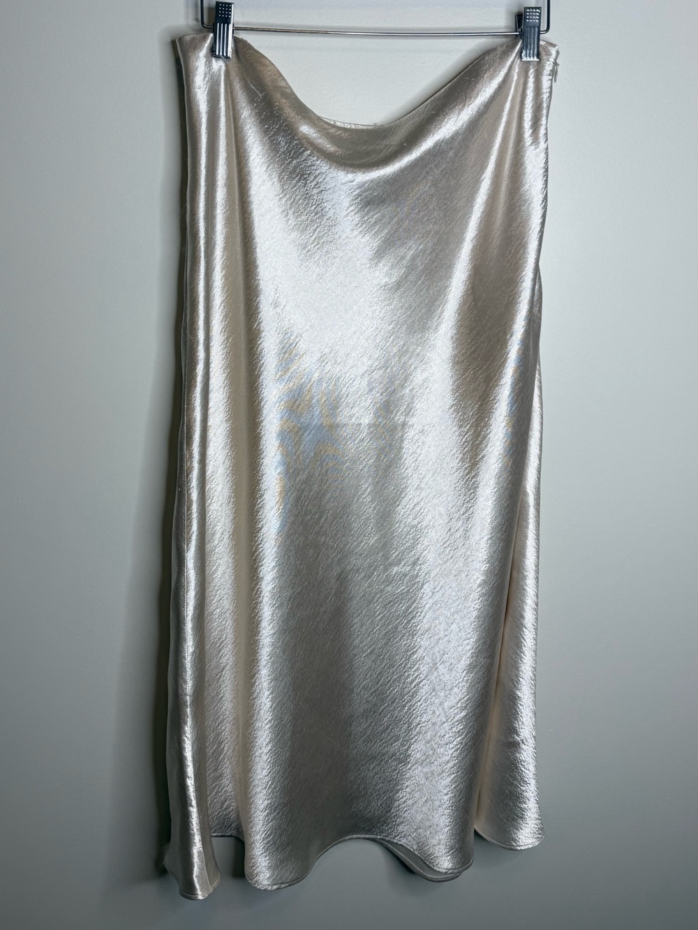 Banana Republic Champagne Satin Slip Maxi Skirt size 14